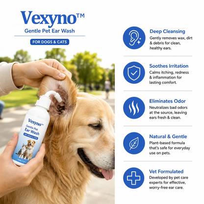 🐶🐱 Ear cleaner, Relieves itching in dogs & cats