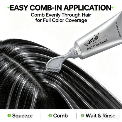 🍇Fruit Extract Hair Dye Comb / Hair Dye Cream — Portable Home Use, Gentle Plant-Based Hair Dye, Reusable No Mix Hair Color✨